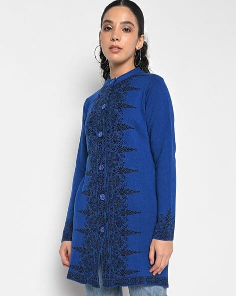 Buy Royal Blue Sweaters Cardigans for Women by American Eye