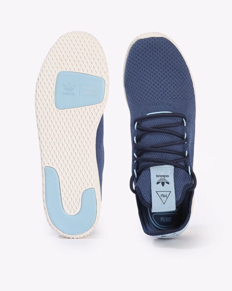 adidas Originals Pharrell Williams Tennis Hu Sneakers In White And Blue