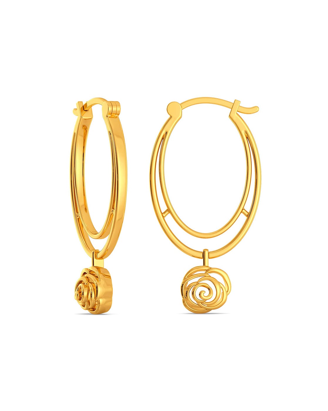 TANISHQ 502113HXPAAA002EA006917 18 Karat Gold Hoop Earrings in Jaipur at  best price by Jewelbros. - Justdial