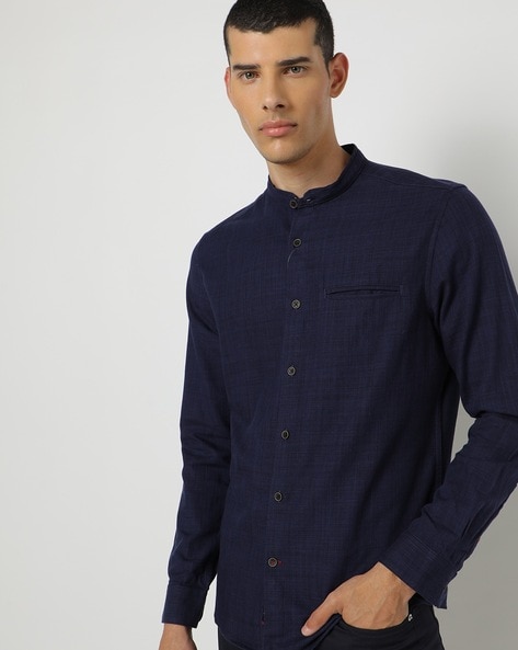 Buy Navy Blue Shirts for Men by NETPLAY Online