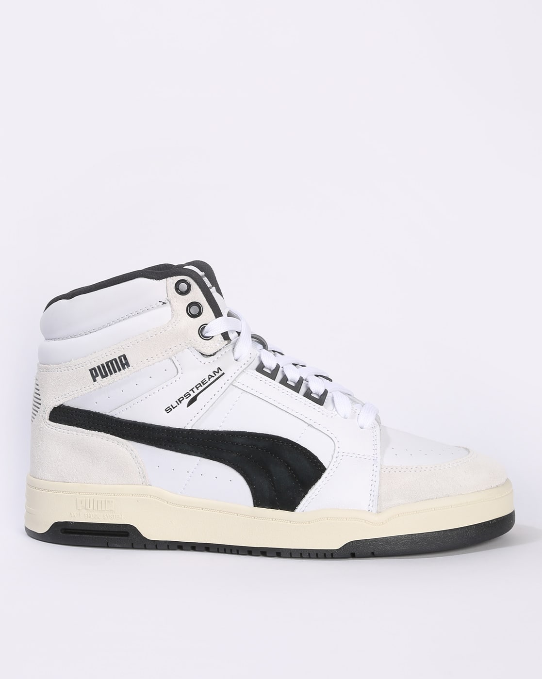 Buy Puma Slipstream Mid Heritage Lace-Up Sneakers | White Color Men | AJIO  LUXE