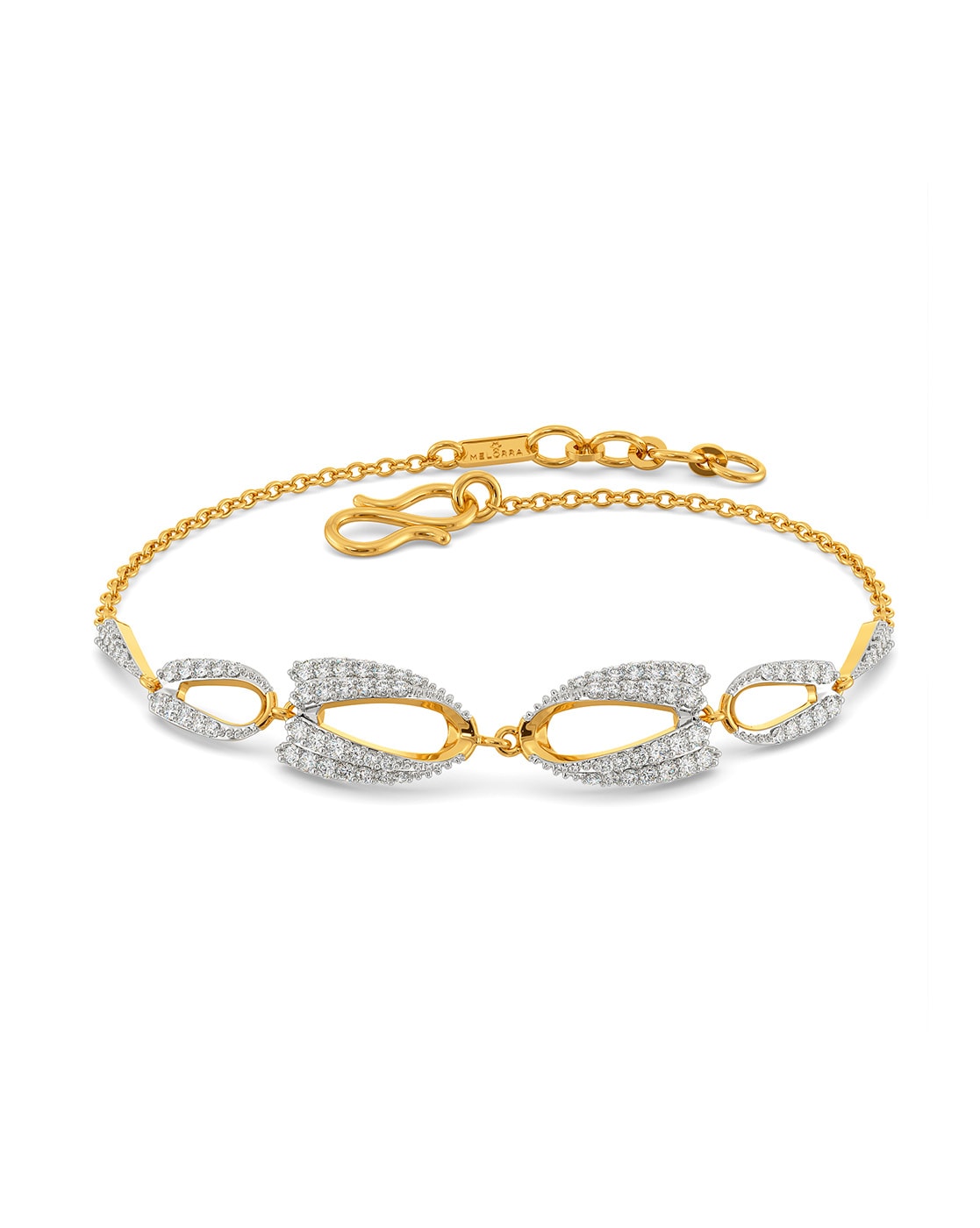 CZ Sleek Diamond Bracelet with White Gold Polish  Amazonin Jewellery