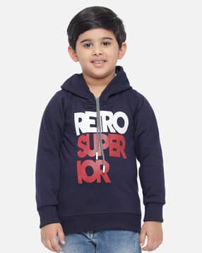 kotty Typographic Print Hoodie with Ribbed Sleeves-picture-34