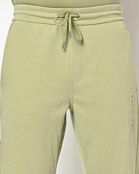 Brand Embossed Joggers with Drawstring Waist