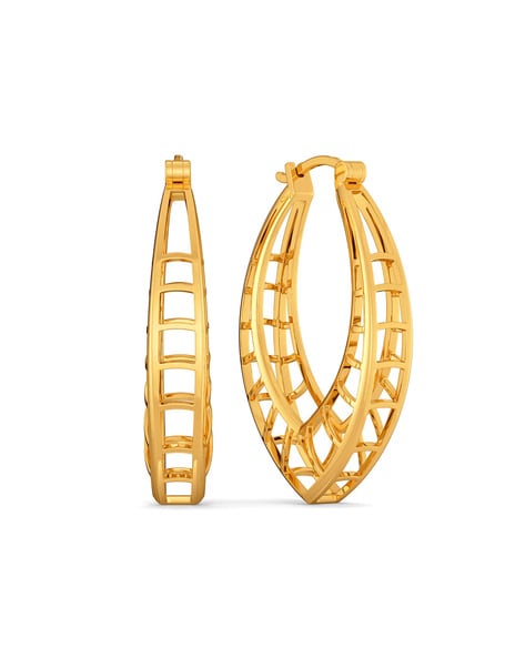 18K Gold 1/2 Inch Round Hoop Earrings, Color: Yellow - JCPenney