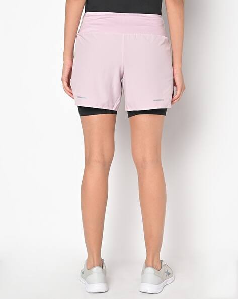 asics pink shorts