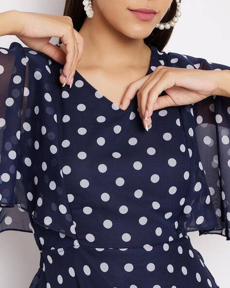 polka dot fit & flare dress