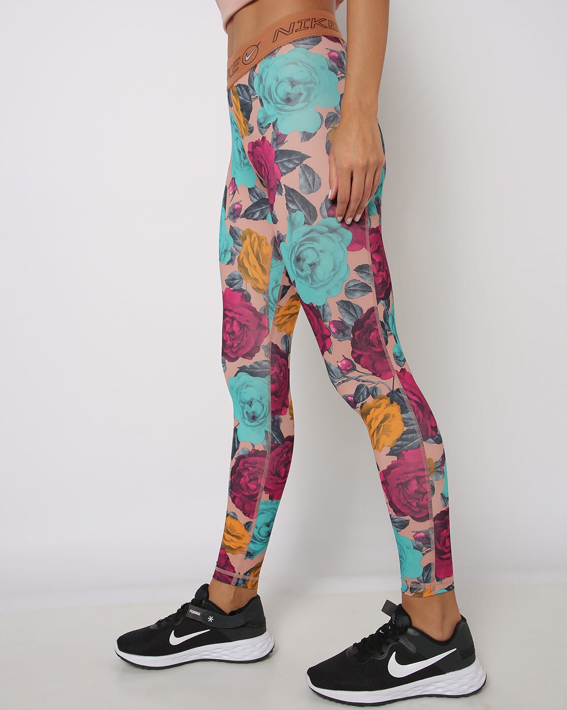 Nike essential sales floral leggings