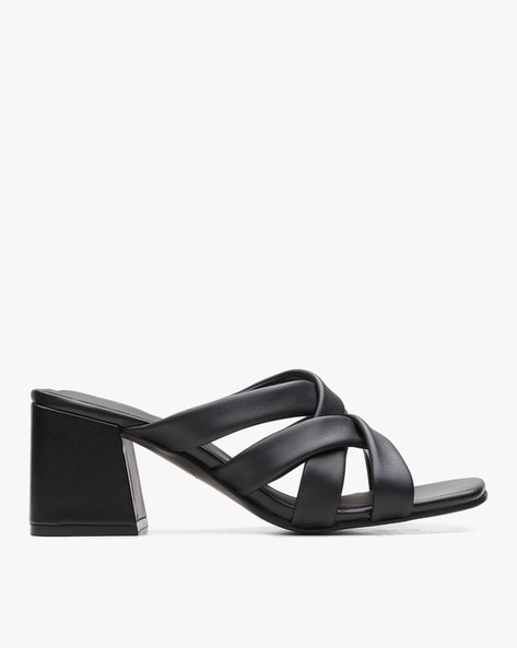 Black Heeled Sandals for Women by CLARKS Online | Ajio.com