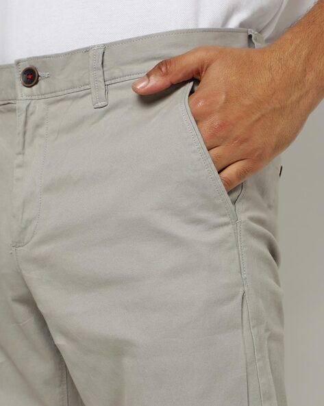 Buy Men Grey Textured Slim Fit Formal Trousers Online  707717  Peter  England