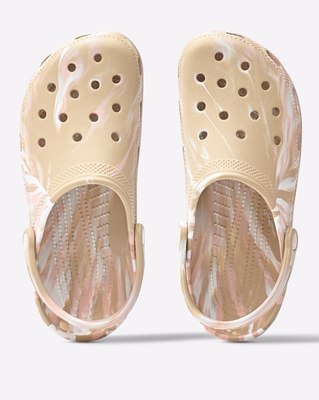 Rose gold outlet crocs with fur