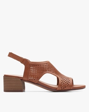 Clarks block shop heel