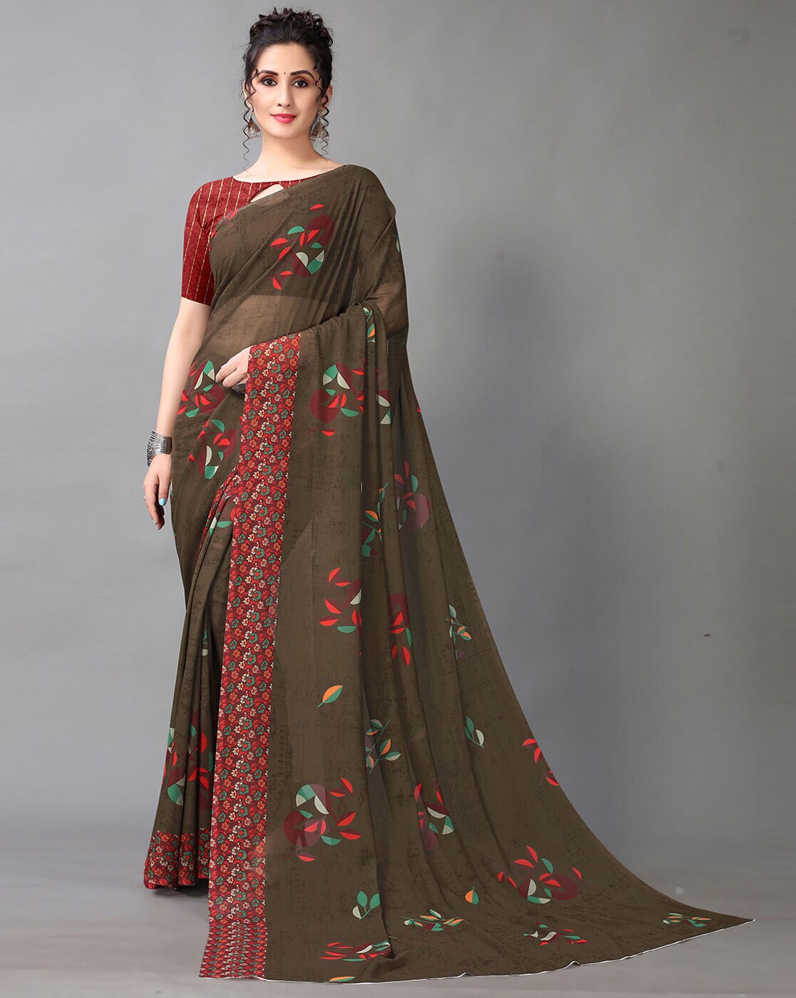 Buy Olive Sarees for Women by Hritika Online