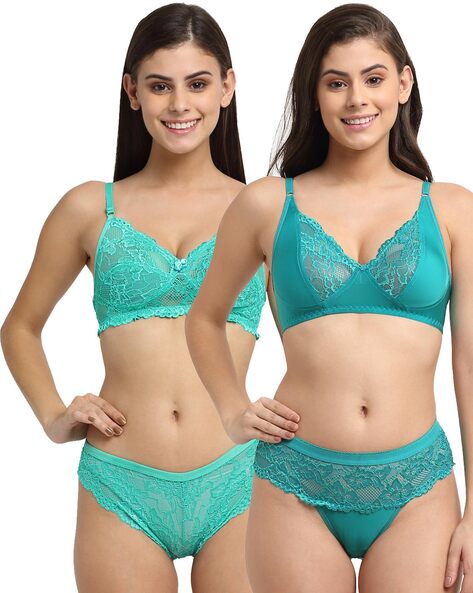 Pack of 2 Mark & Spencer Net Bra For Women - Lacera Braziers Assorted Colors