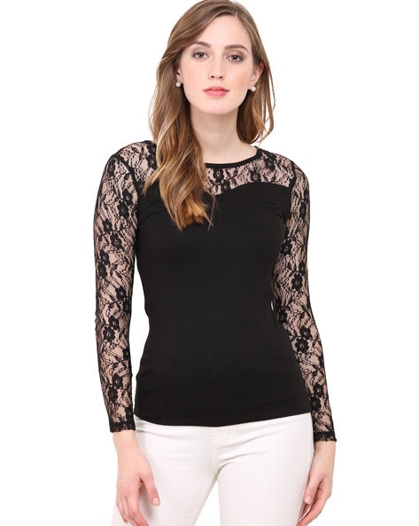 Buy Black Tops for Women by LE BOURGEOIS Online