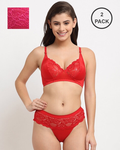 Buy Red & Pink Lingerie Sets for Women by FRISKERS Online