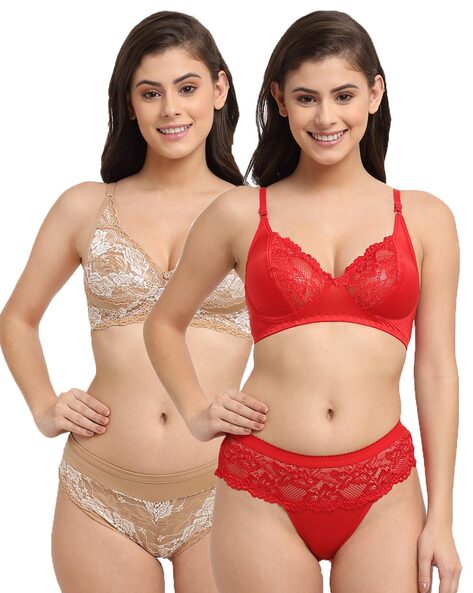 Buy Red & Beige Lingerie Sets for Women by FRISKERS Online