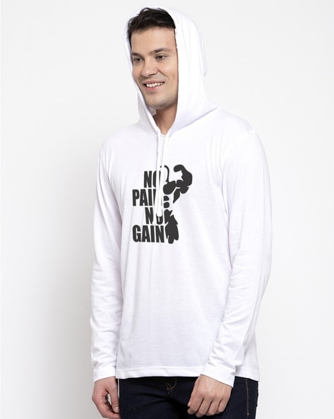 Full sleeve on sale hooded t shirt