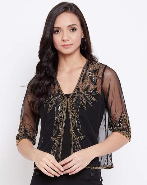 Buy Black Shrugs Jackets for Women by LE BOURGEOIS Online