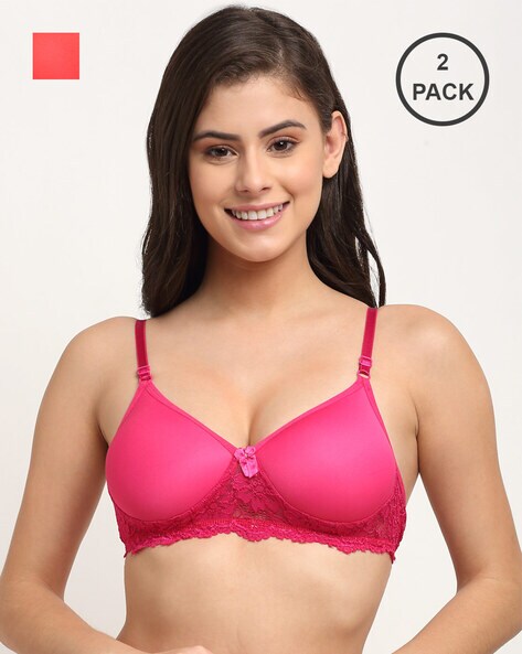 Buy online Yellow Floral Lightly Padded Push Up Bra from lingerie for Women  by Friskers for ₹439 at 56% off