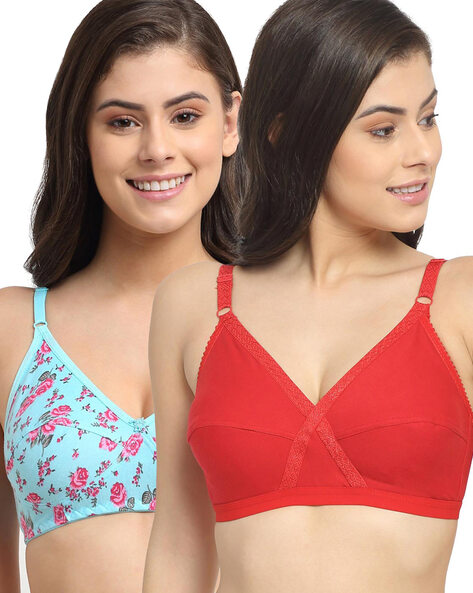 Buy Red & Blue Bras for Women by FRISKERS Online