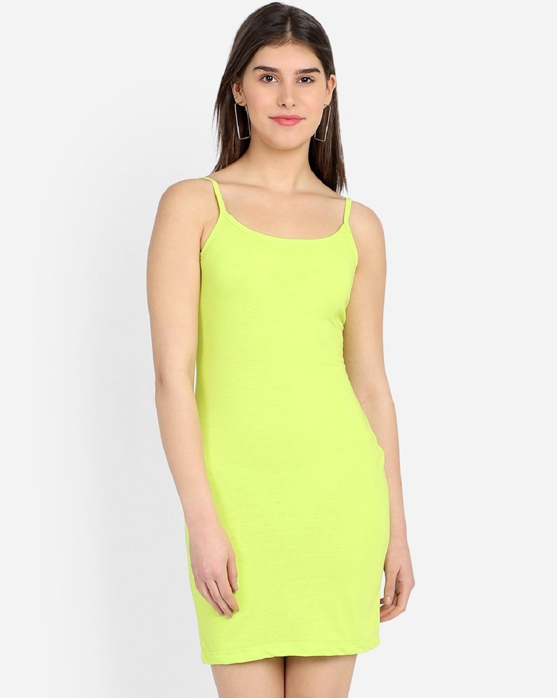 Buy YELLOW SPAGHETTI STRAP BODYCON PARTY DRESS for Women Online in India