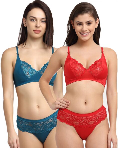 Buy Red & Blue Lingerie Sets for Women by FRISKERS Online