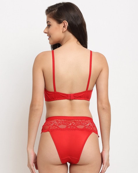 Bra, 32 Size Red Colour New Bra And Panty Set