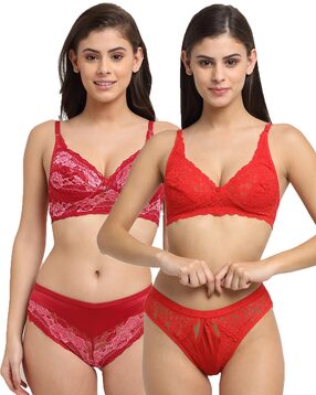 Buy Maroon Lingerie Sets for Women by FRISKERS Online