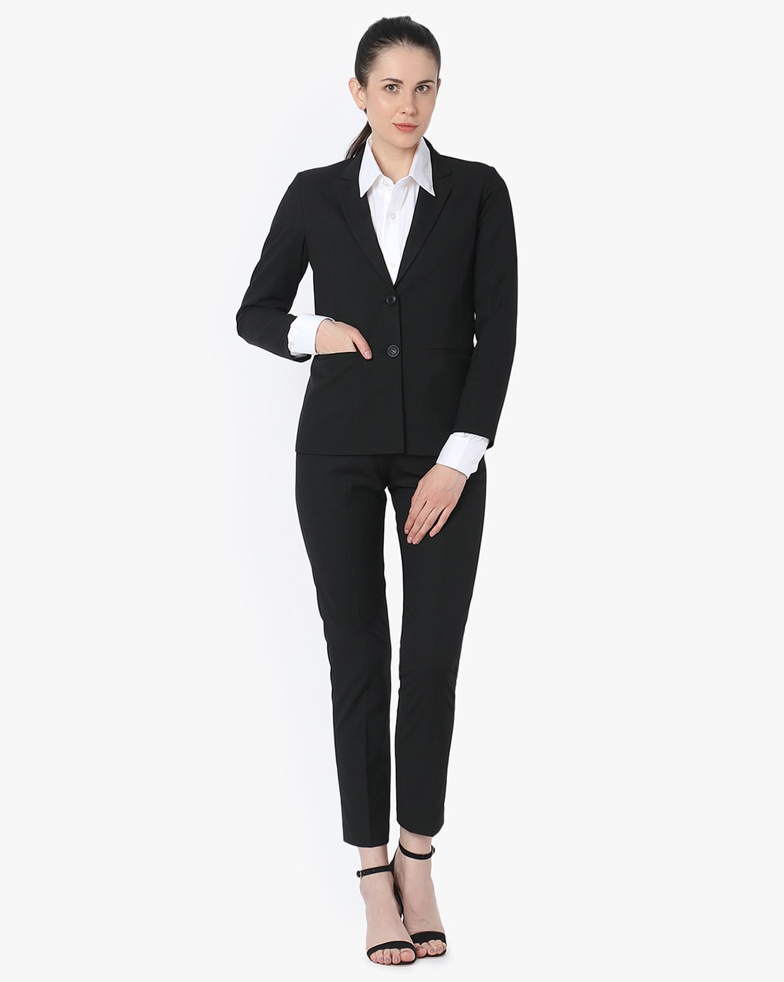 Black Pantsuit for Women, Black Formal Pants Suit Set for Women, Business Women  Suit, Black Blazer Trouser Suit for Women - Etsy