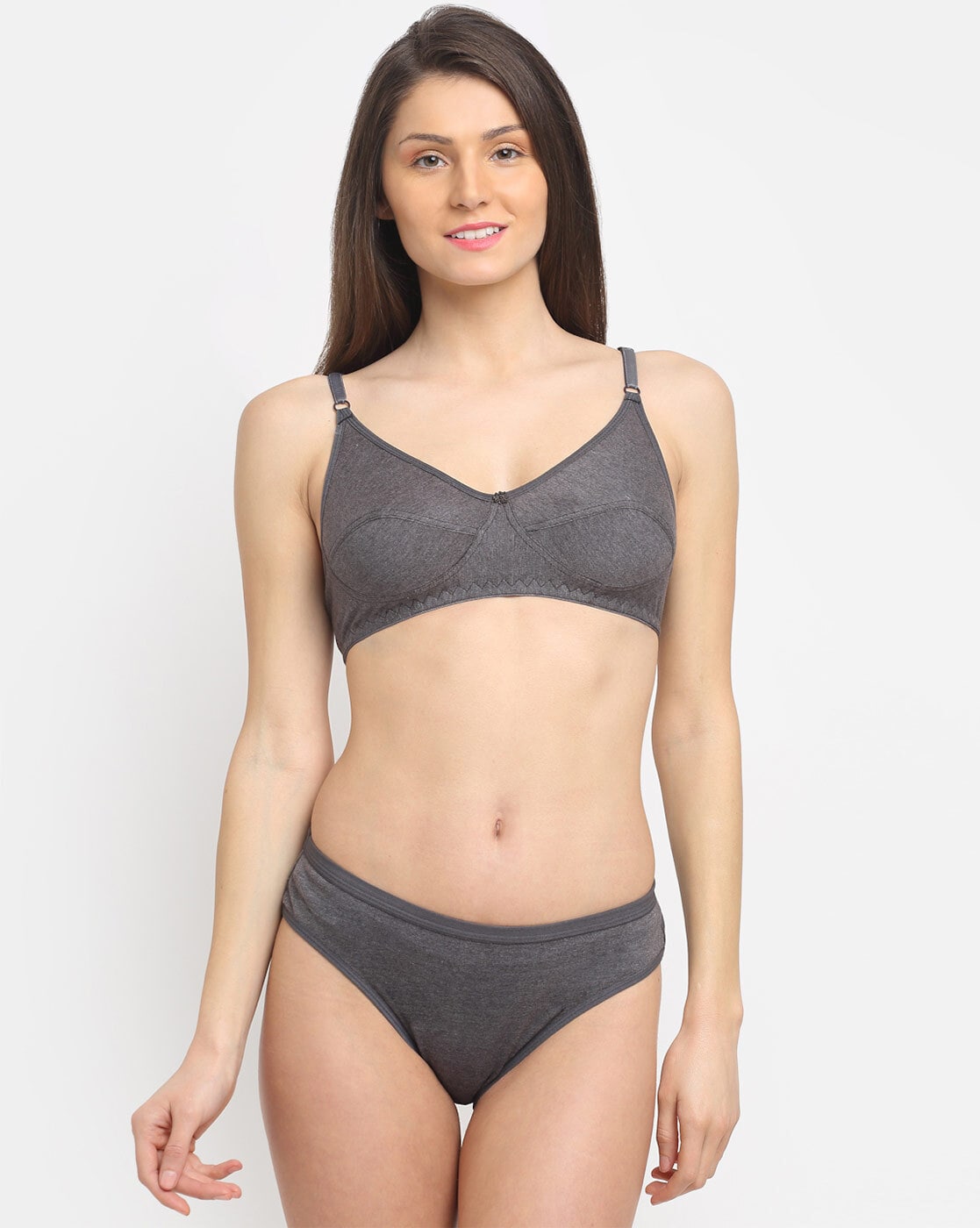 Buy online Grey Solid Bras And Panty Set from lingerie for Women by Viral  Girl for ₹439 at 56% off