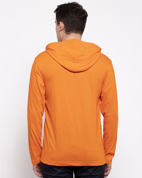 Mens black cheap and orange hoodie