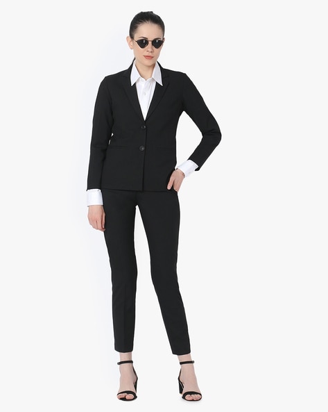 Buy Black Pantsuit for Women Black Formal Pants Suit Set for Online in  India  Etsy