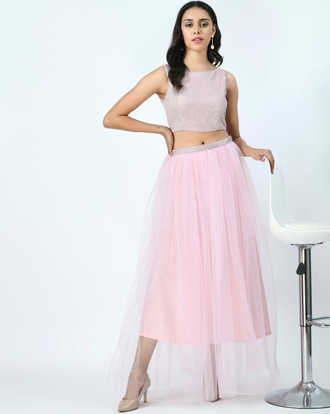 Country Style Loose Crop Top Wedding Dress Bridal Separates with Sleeves