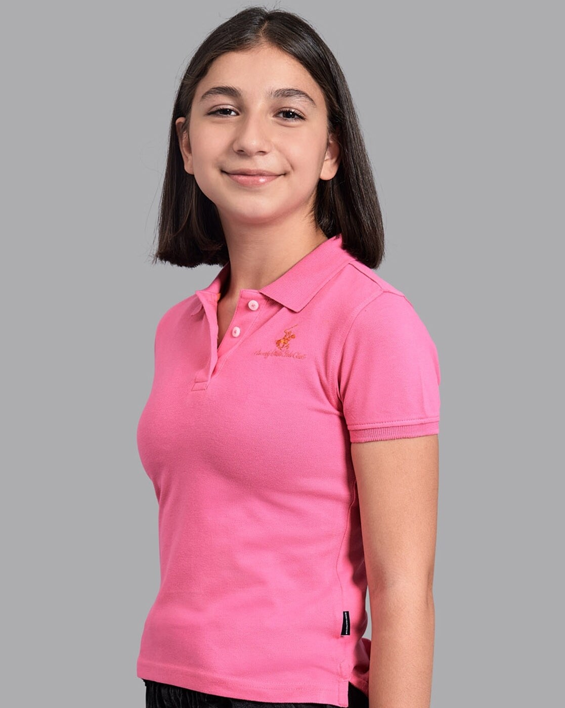 Girls wearing polo outlet shirts