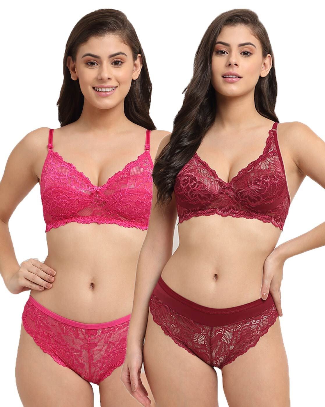 Buy Maroon & Pink Lingerie Sets for Women by FRISKERS Online