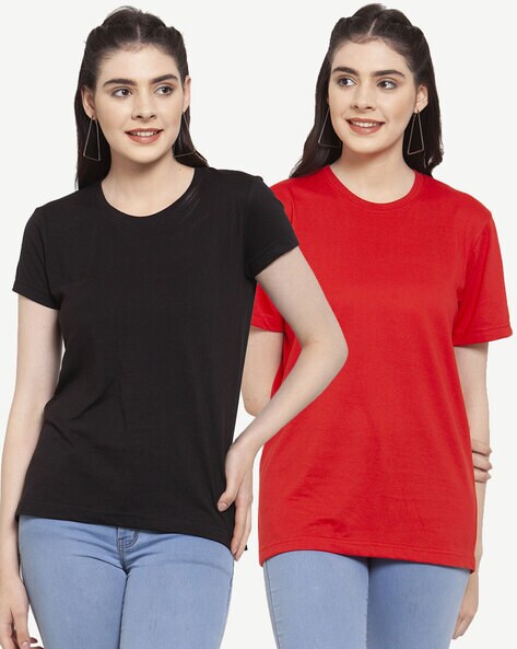 Buy Black Tops & Tshirts for Women by FRISKERS Online