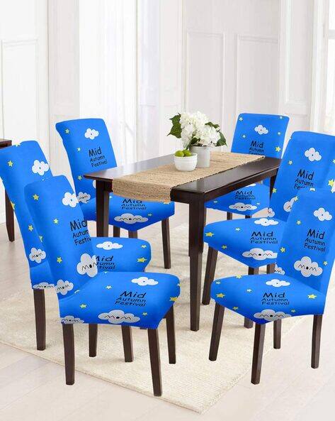 Cortina Eyelet Curtain Pack of 6 Dining Chair Slip Covers Abstract