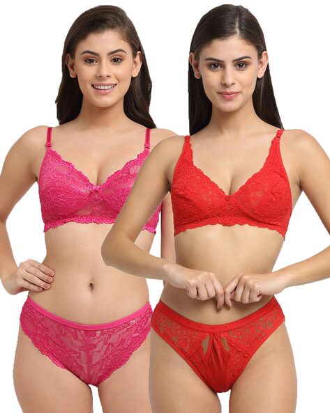 Buy Red & Pink Lingerie Sets for Women by FRISKERS Online