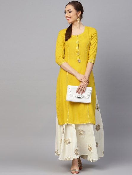 Buy Yellow Kurta Suit Sets for Women by Ishin Online Ajio