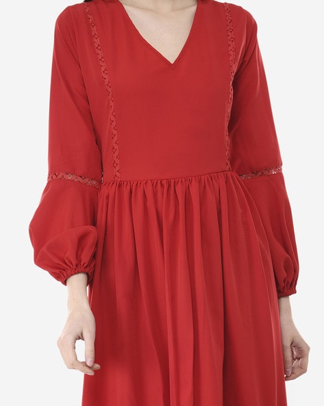 Buy Rust Red Dresses for Women by V&M Online