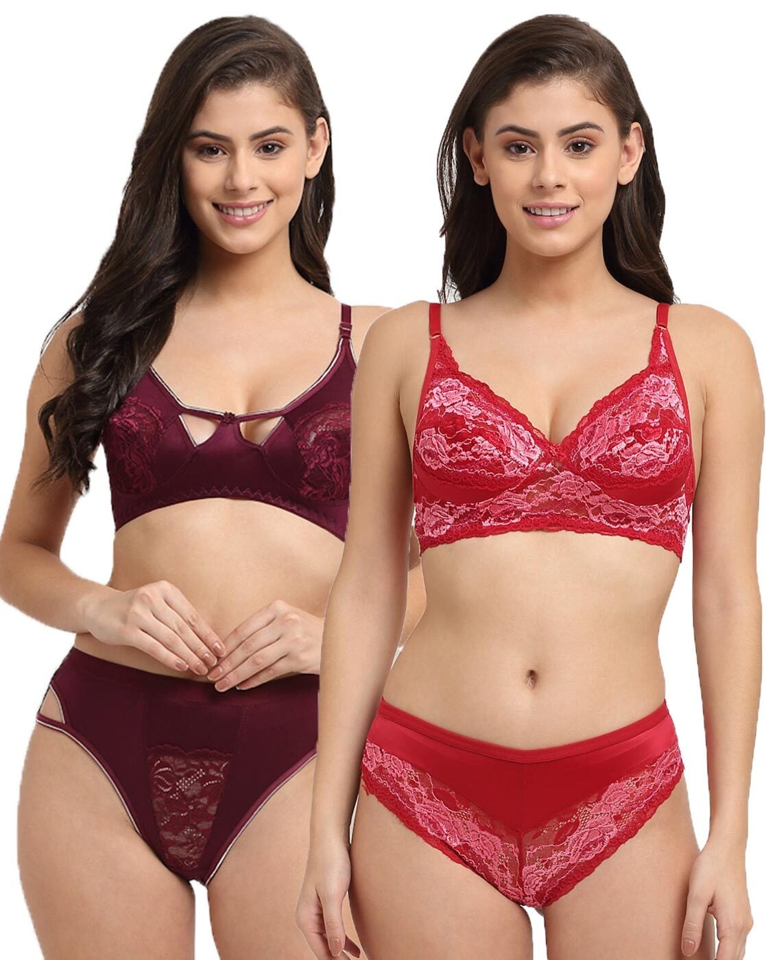Buy Red & Maroon Lingerie Sets for Women by FRISKERS Online