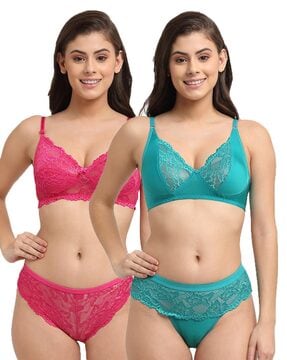 Buy Pink Lingerie Sets for Women by FRISKERS Online