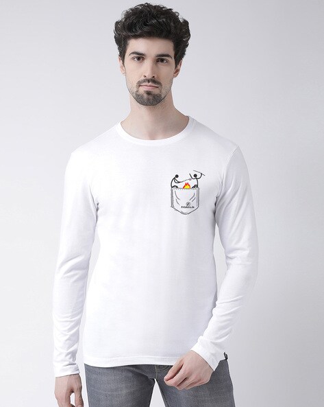 Buy White Tshirts for Men by FRISKERS Online