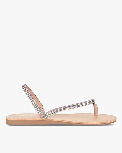 Steve Madden Womens Adore Rhinestone Knot-Front Slide Sandals - Walmart.com