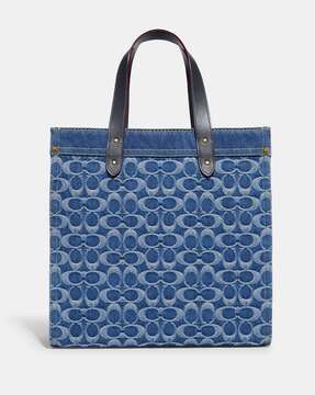 バッグ archive COACH denim tote bag Signature Buy Coach Signature Denim Field Tote Bag with Detachable Strap
