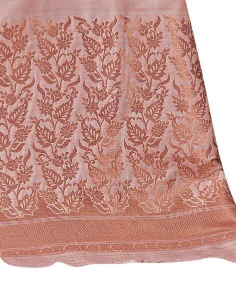 Floral Woven Saree with Blouse Piece view 3