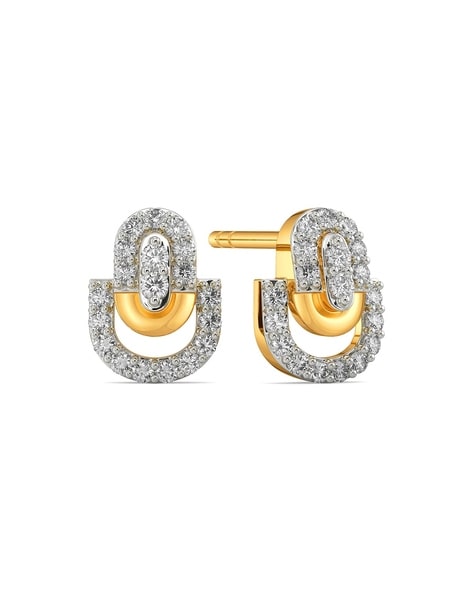 Amazon.com: 14K Gold Earrings for Women Trendy, Stylish Gold Diamond  Earrings for Women U-shaped Gold Huggie Hoop Earrings, Elegant Small Gold  Hoop Earrings Gold Huggie Earrings (25mm yellow gold) : Clothing, Shoes