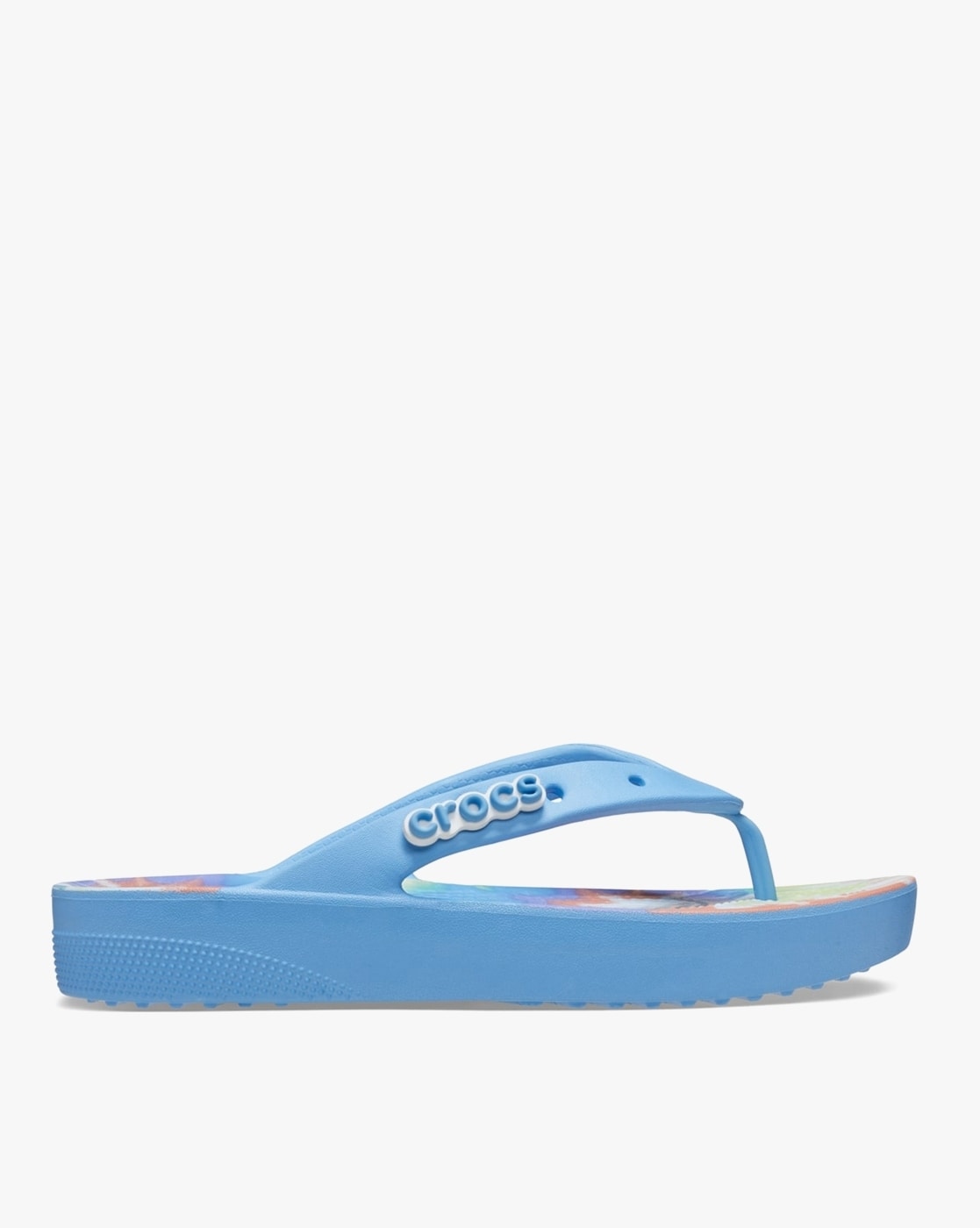 crocs thong strap flip flops blue