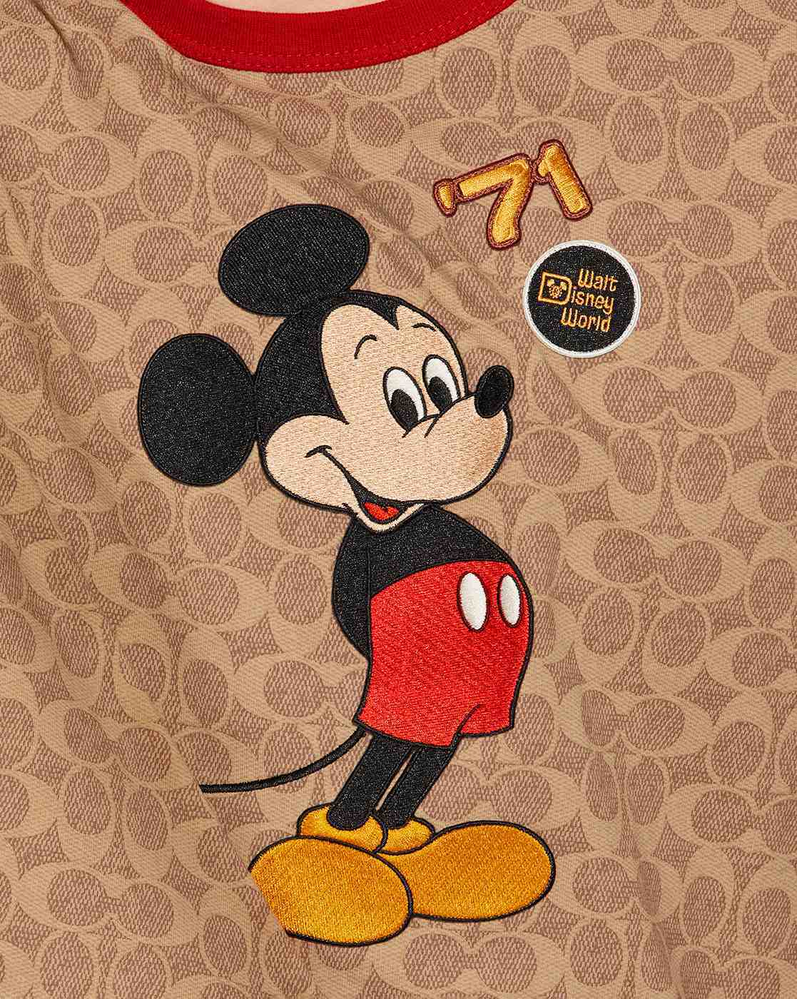 Buy Coach Disney X Mickey Mouse Signature Organic Cotton T-Shirt | Brown  Color Men | AJIO LUXE